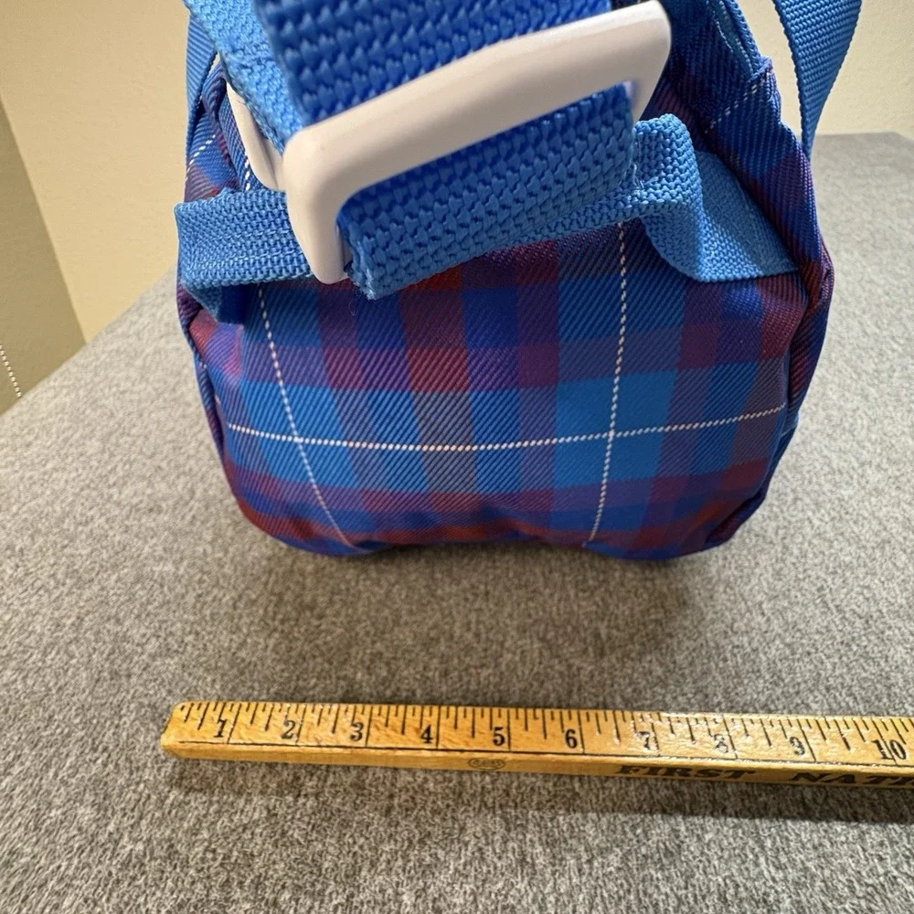 Dakine EQ‎ Sports Bag Duffle Red Blue Plaid Print Gym Carry On